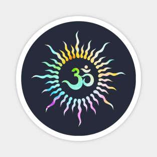 Colorful Om Rays Magnet